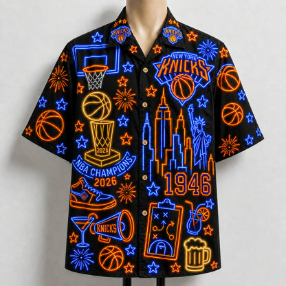 All Basketball Teams Neon Pattern Vibe Summer Party Button-Up Unisex Hawaiian Shirt For Men and Women-Hawaiian Shirt-5TO9VIBE