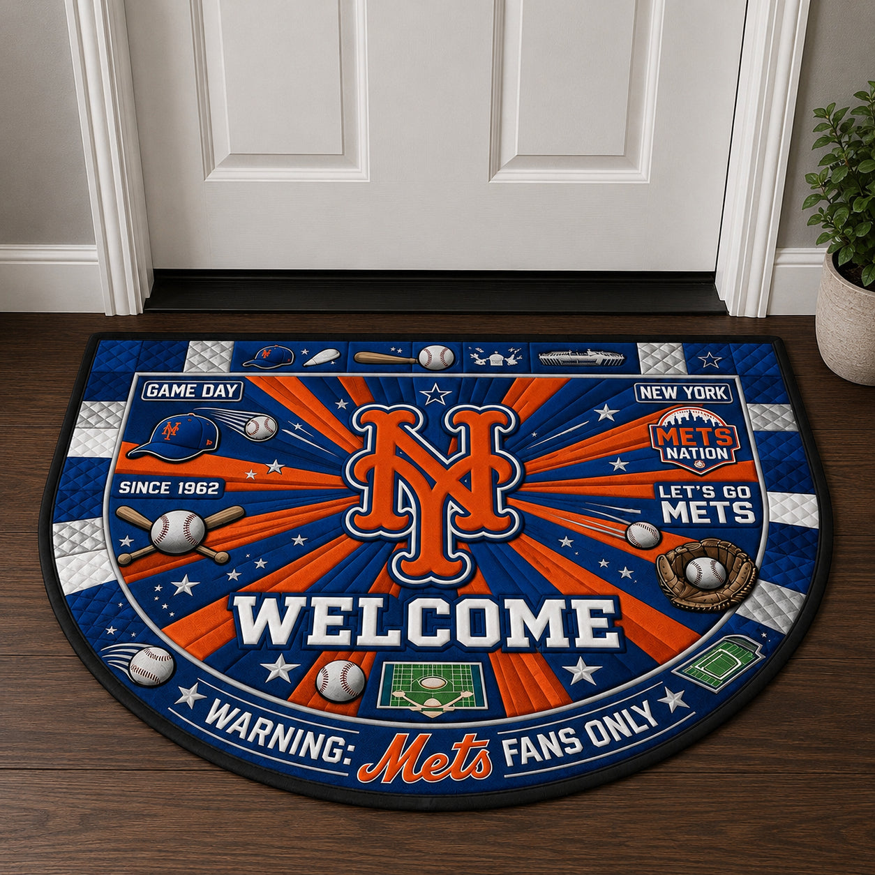 Alfombra personalizada de bienvenida premium de equipo de la MLB – Felpudo de béisbol personalizado