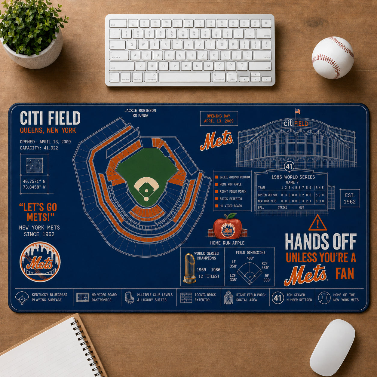 All Baseball Legendary Stadiums Masterplan Desk Mat Mouse Pad Plus Size - 5to9vibe