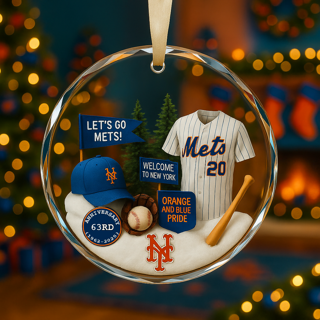 Baseball Glass Ornament 3 With Gift Box Christmas Baseball Team - Glass Ornament-Glass Ornament-5TO9VIBE