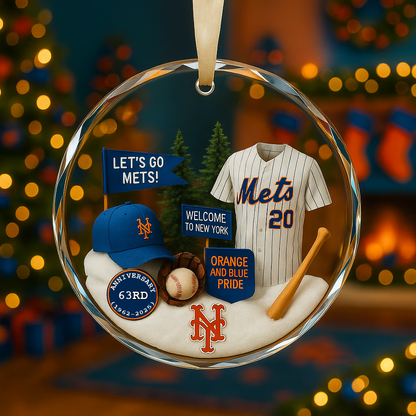 Baseball Glass Ornament 3 With Gift Box Christmas Baseball Team - Glass Ornament-Glass Ornament-5TO9VIBE