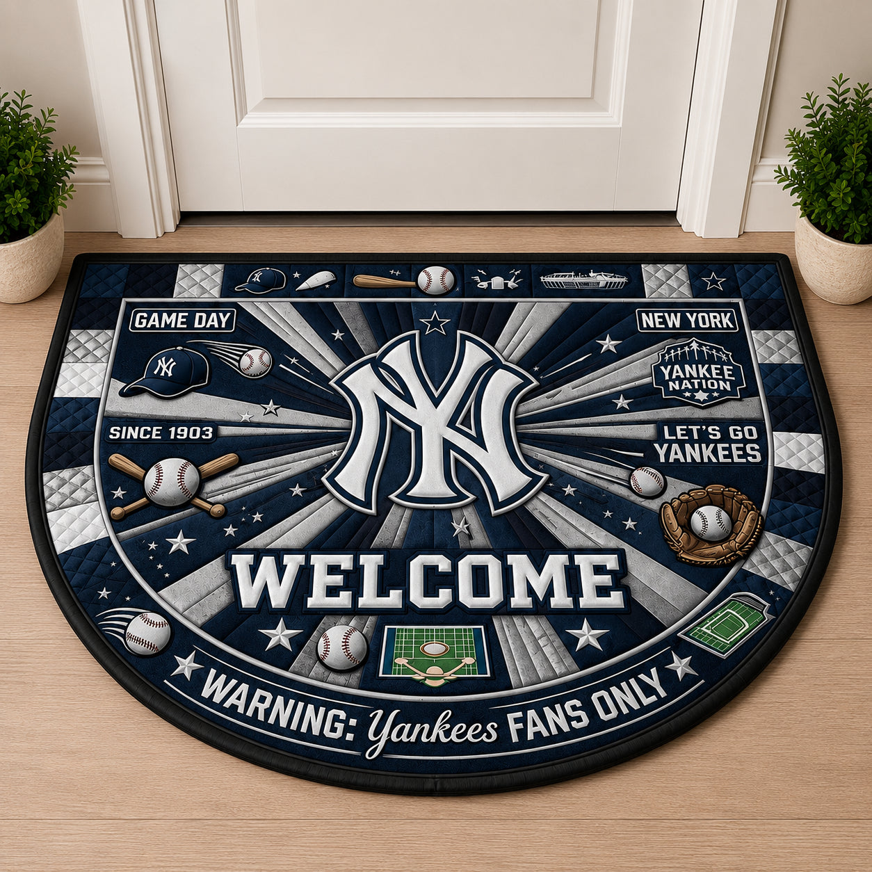 Alfombra personalizada de bienvenida premium de equipo de la MLB – Felpudo de béisbol personalizado
