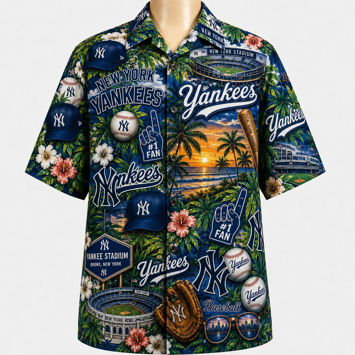 All Baseball Teams Tropical Sunset Paradise Pattern Vibe Summer Party Button-Up Unisex Hawaiian Shirt For Men and Women-Hawaiian Shirt-5TO9VIBE