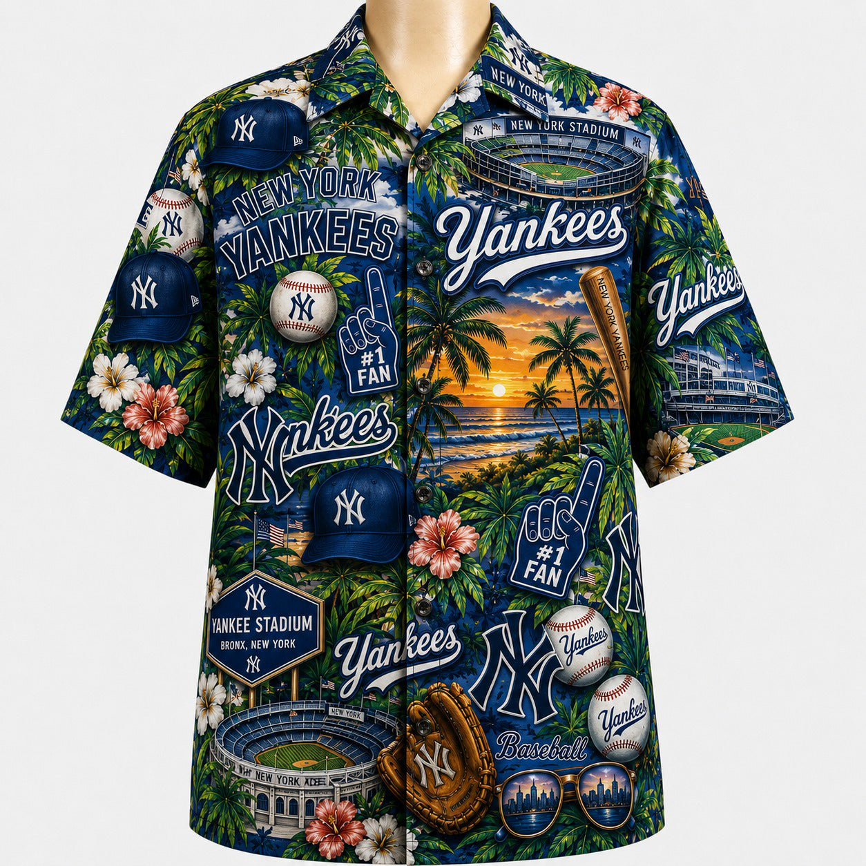 All Baseball Teams Tropical Sunset Paradise Pattern Vibe Summer Party Button-Up Unisex Hawaiian Shirt For Men and Women-Hawaiian Shirt-5TO9VIBE