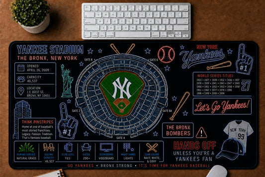 All Baseball Stadiums Infographic Desk Mat Mouse Pad Plus Size Trending - 5to9vibe