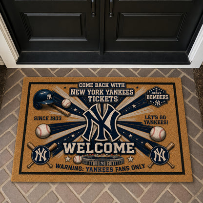 Alfombra personalizada de bienvenida premium de equipo de la MLB – Felpudo de béisbol personalizado