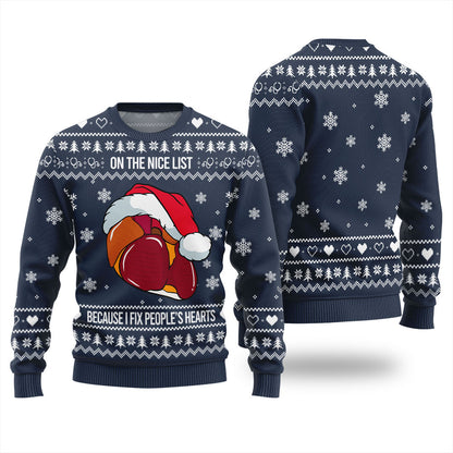 Nice List Cardiologist Ugly Christmas Sweater