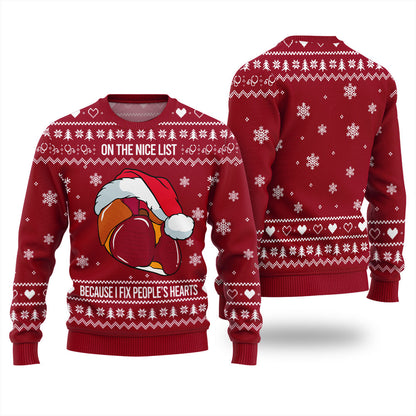 Nice List Cardiologist Ugly Christmas Sweater
