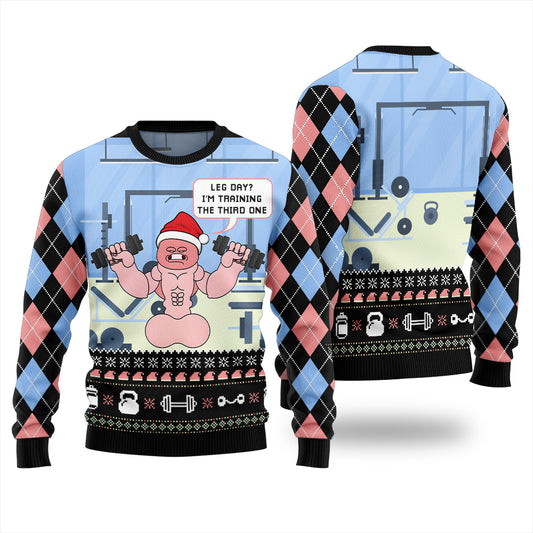 No Lift No Gift Funny Gym Naughty Ugly Christmas Sweater