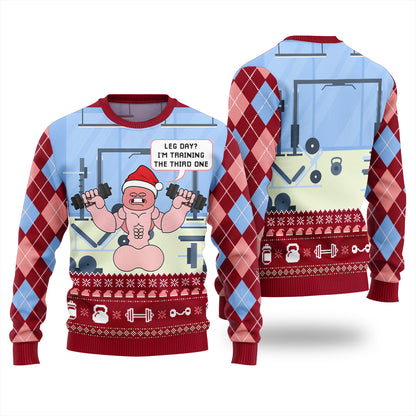 No Lift No Gift Funny Gym Naughty Ugly Christmas Sweater