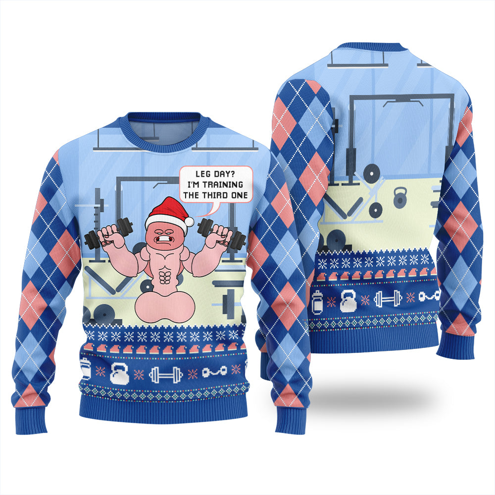 No Lift No Gift Funny Gym Naughty Ugly Christmas Sweater