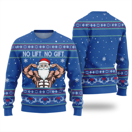 No Lift No Gift Gym Ugly Christmas Sweater