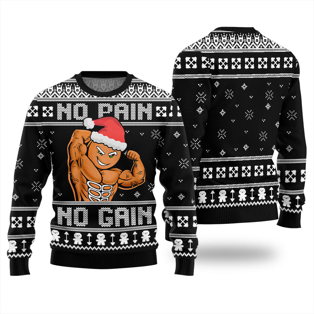 No Pain No Gain Christmas Ugly Sweater