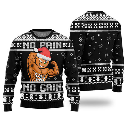 No Pain No Gain Christmas Ugly Sweater