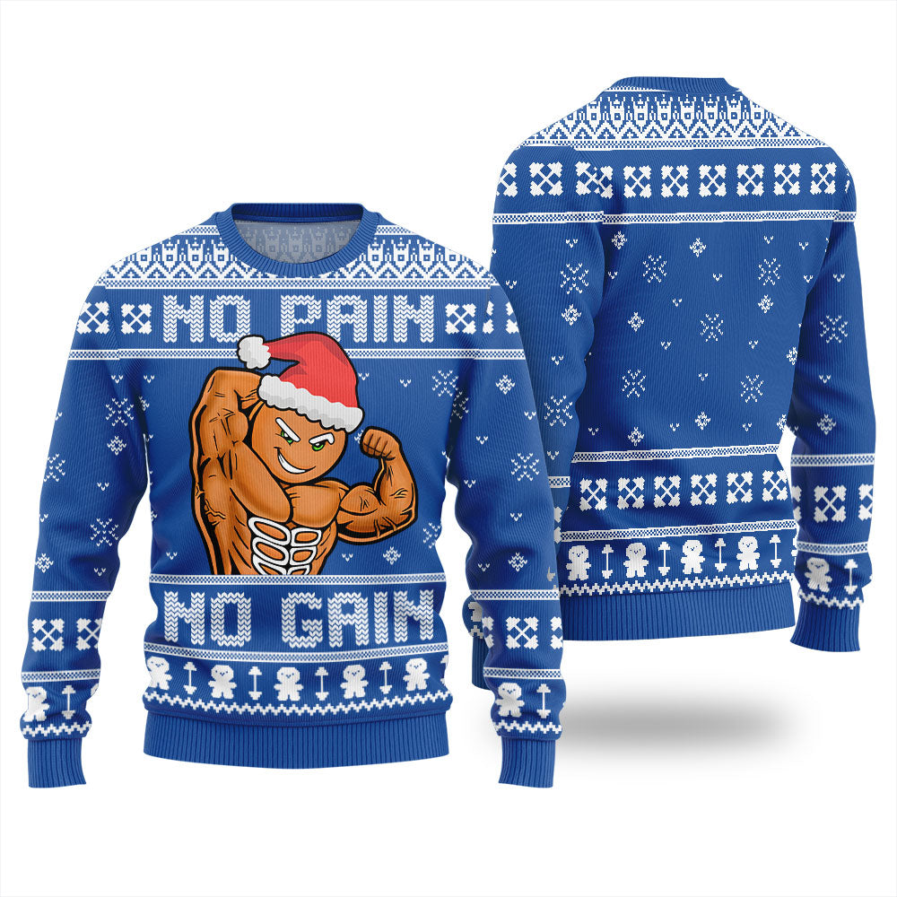 No Pain No Gain Christmas Ugly Sweater