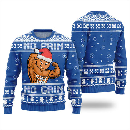 No Pain No Gain Christmas Ugly Sweater