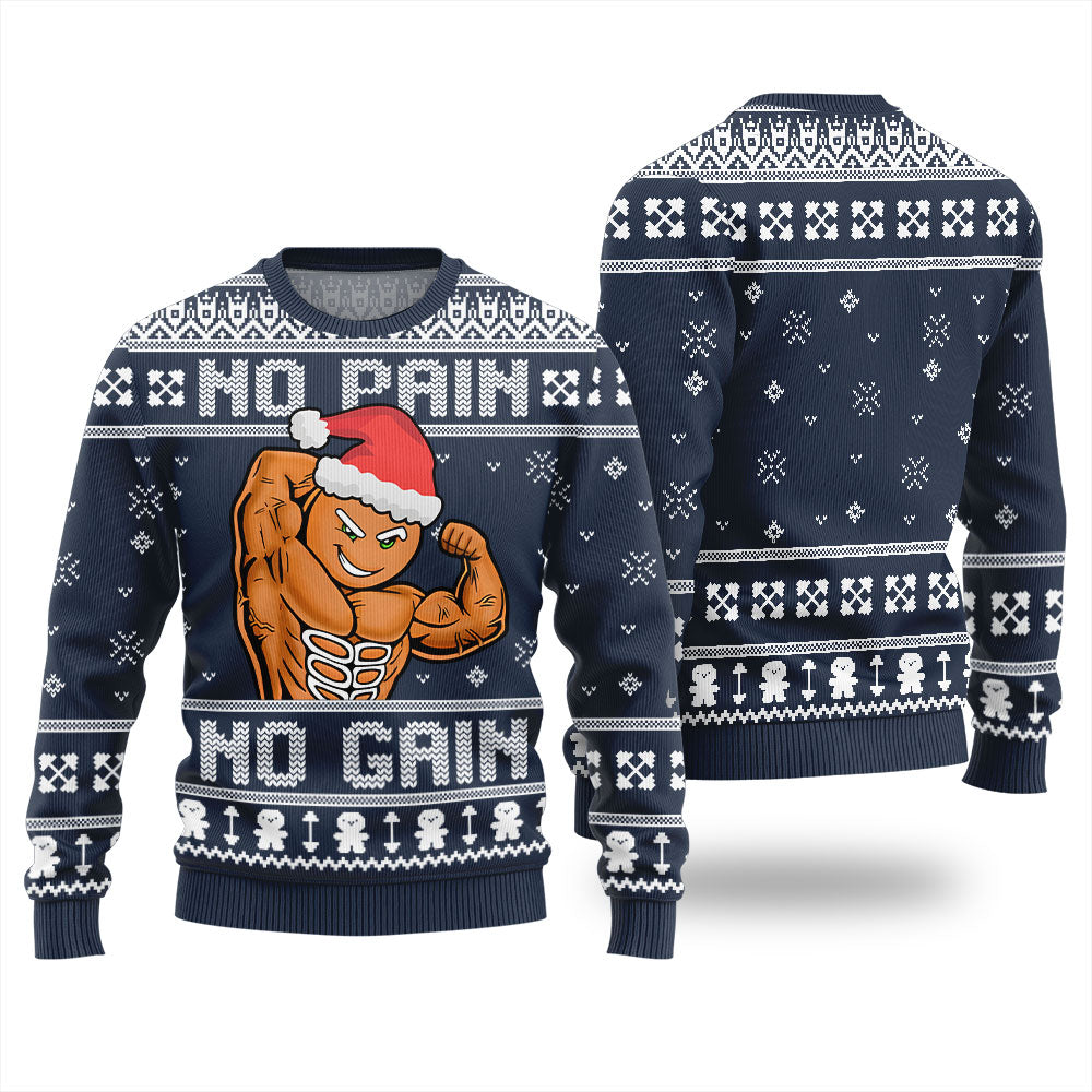 No Pain No Gain Christmas Ugly Sweater