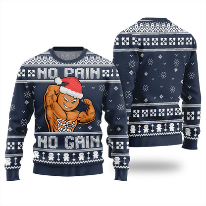 No Pain No Gain Christmas Ugly Sweater