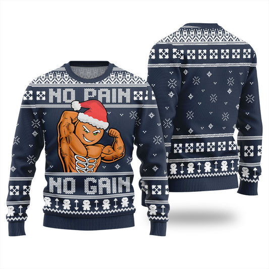 No Pain No Gain Christmas Ugly Sweater