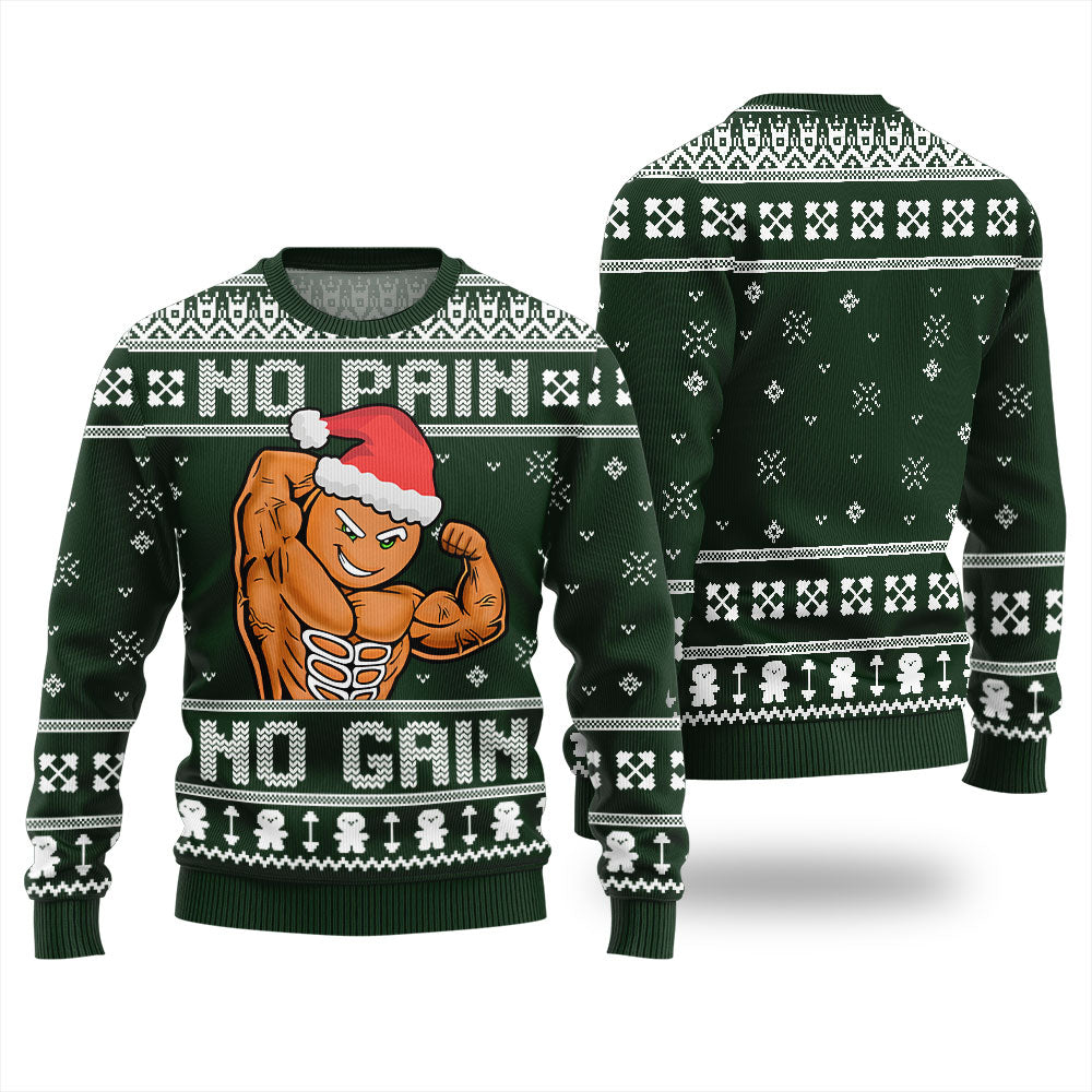 No Pain No Gain Christmas Ugly Sweater