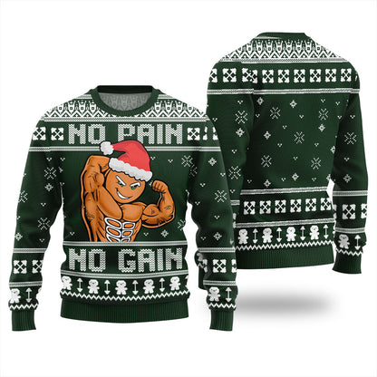 No Pain No Gain Christmas Ugly Sweater