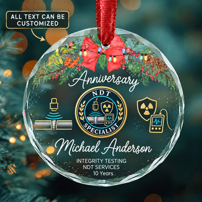Non Destructive Testing Specialists Personalized Glass Ornament | 5To9Vibe