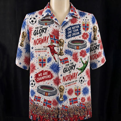 All Teams World Cup Champion Football Soccer Unisex Button-Up Hawaiian Shirt For Men & Women