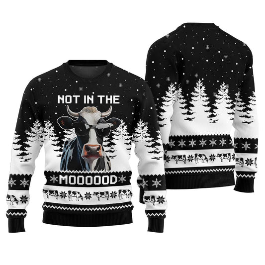 Not In The Mood Cow Christmas Ugly Sweater