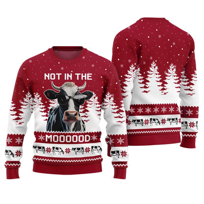 Not In The Mood Cow Christmas Ugly Sweater