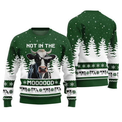 Not In The Mood Cow Christmas Ugly Sweater