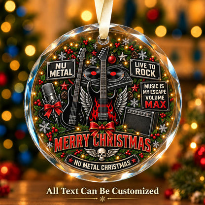 Nu Metal Personalized Glass Ornament | 5To9Vibe