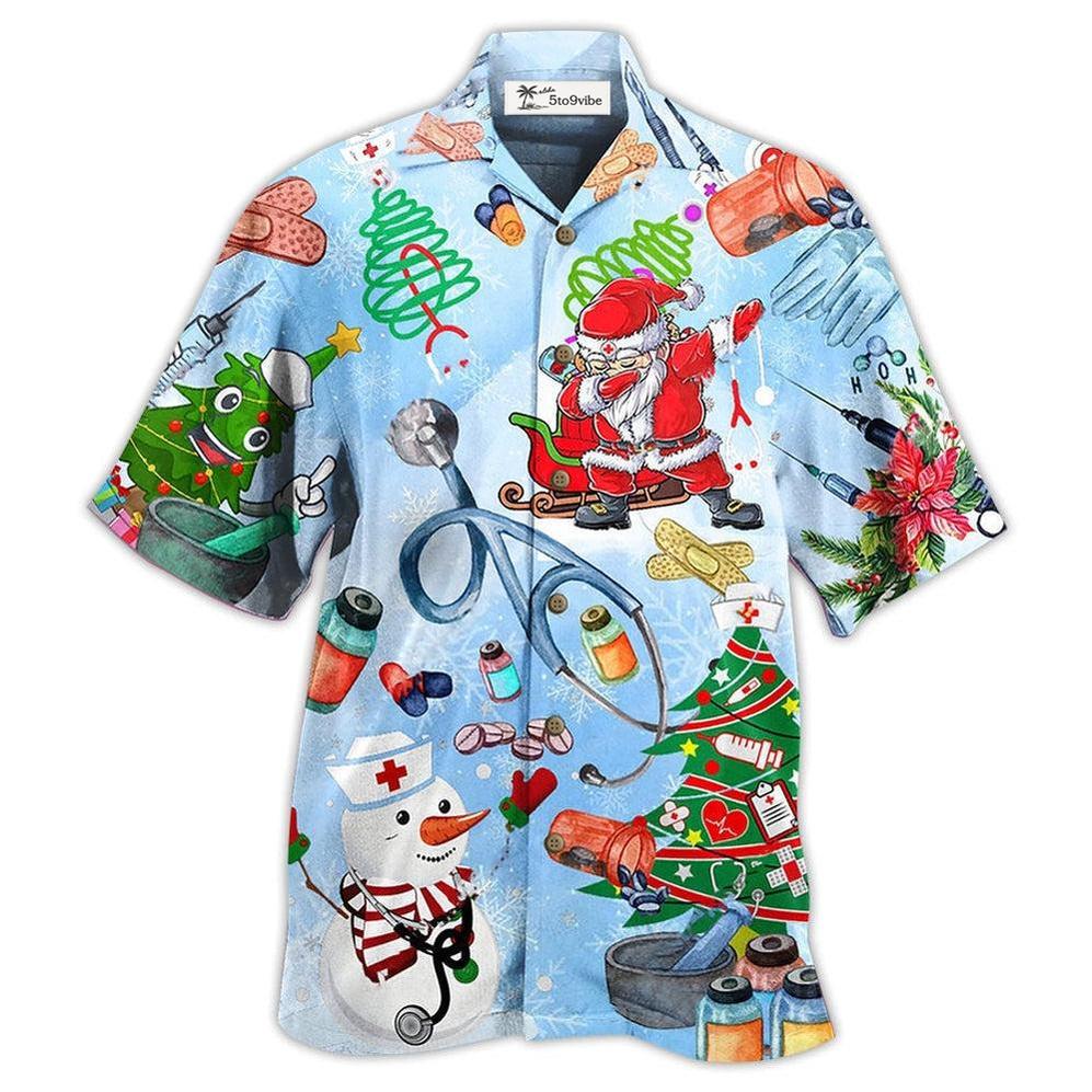 Hawaiian Shirt / Adults / S Nurse Love Xmas Tree - Hawaiian Shirt 