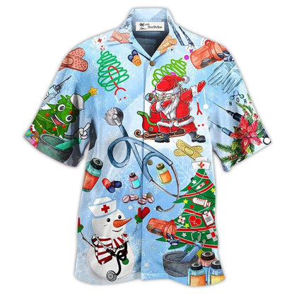 Hawaiian Shirt / Adults / S Nurse Love Xmas Tree - Hawaiian Shirt 