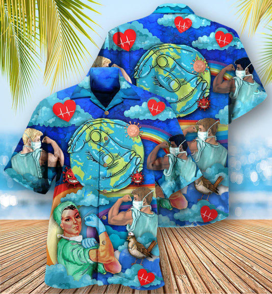 Nurse Never Underestimate Who Survived - Hawaiian Shirt 