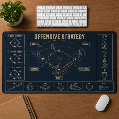 Offensive Strategy Blueprint Desk Mat | 5To9Vibe
