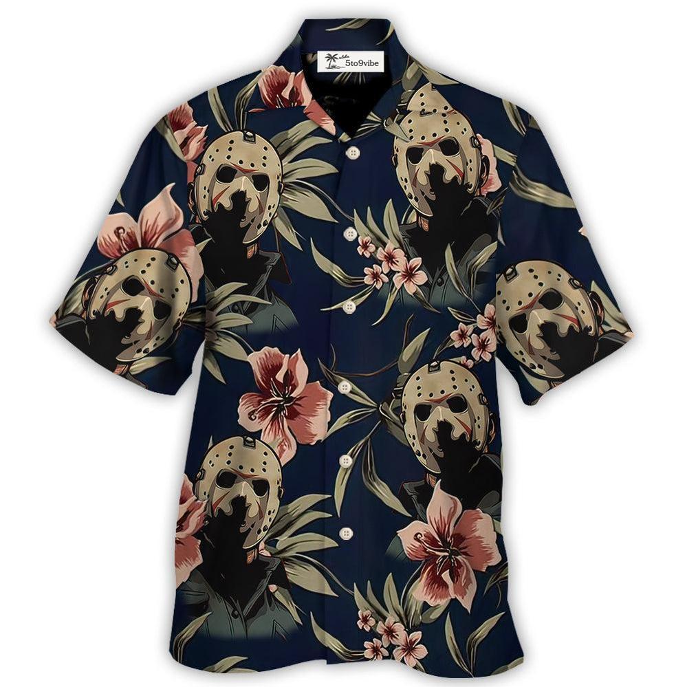 Halloween Jason Voorhees Estilo Tropical - Camisa Hawaiana Unisex para Hombres y Mujeres