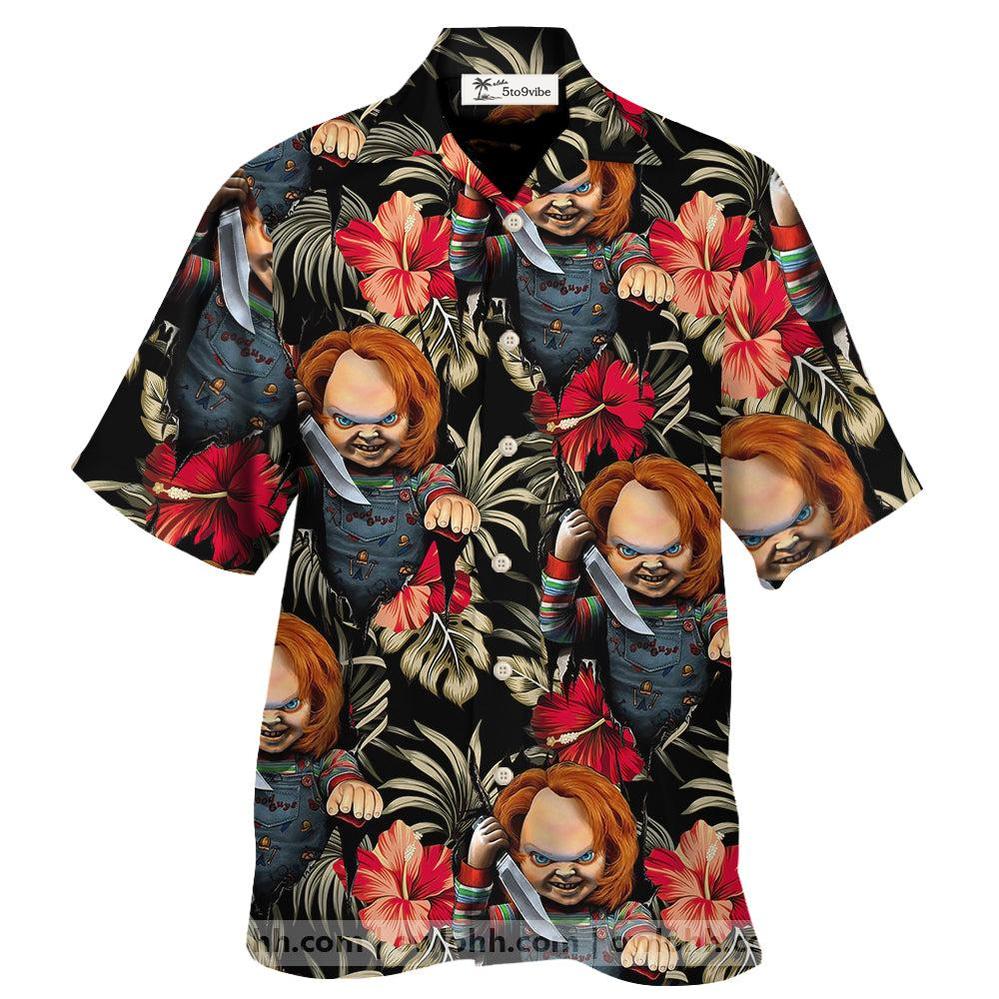 Halloween Chucky Scary Tropical Style - Unisex Hawaiian Shirt For Men and Women