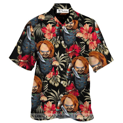 Halloween Chucky Scary Tropical Style - Unisex Hawaiian Shirt For Men and Women