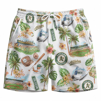 CC Baseball Teams Scenic Pattern Button-Up Unisex Hawaiian Shirt For Men and Women