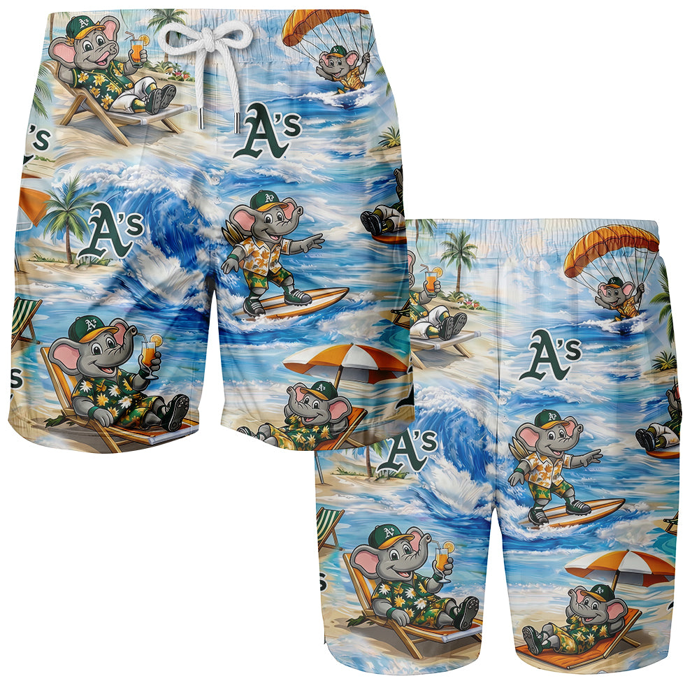 OA Baseball Mascot Beach Viber Button-Up Unisex Hawaiian Shirt For Men & Women