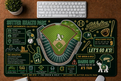 All Baseball Stadiums Infographic Desk Mat Mouse Pad Plus Size Trending - 5to9vibe