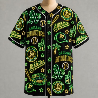 All Baseball Jersey Teams Neon Pattern Vibe Summer Party Baseball Jersey For Men and Women