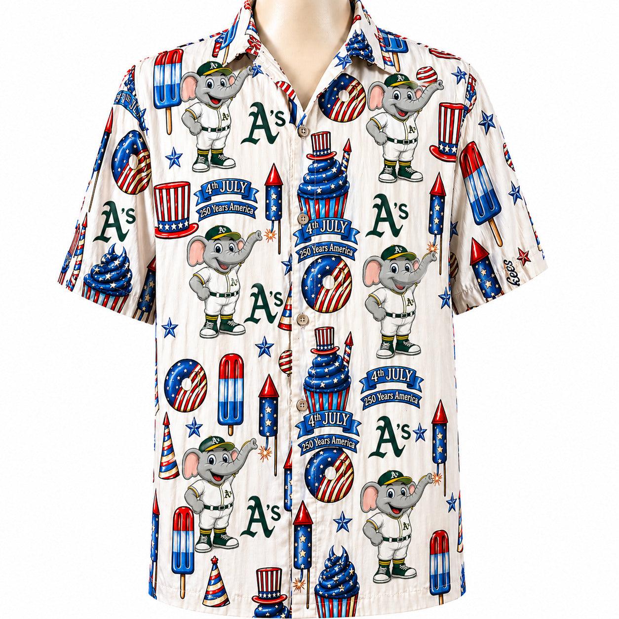 All Baseball Team 4th July 250 Years Anniversary America Premium Unisex Hawaiian Shirt For Men and Women