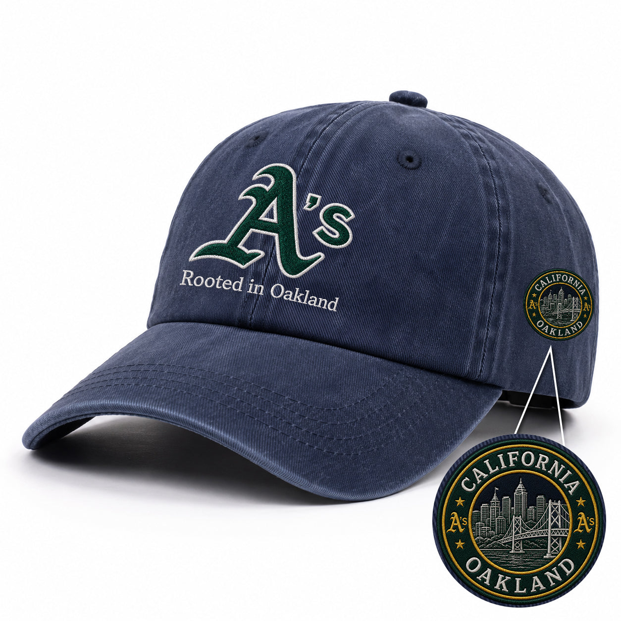 Baseball Team Slogan Cap All Teams Embroidered Logo Premium Wash Cap