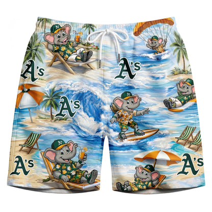 MB Baseball Mascot Beach Viber Button-Up Unisex Hawaiian Shirt For Men & Women