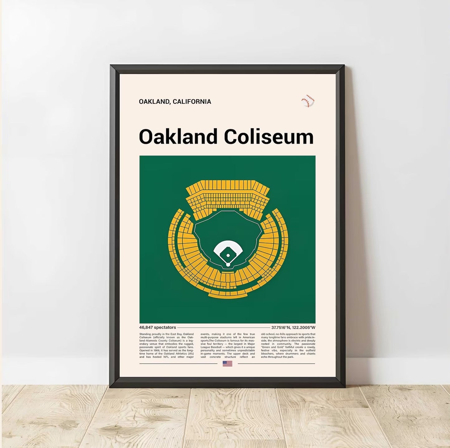 Baseball Stadium Seating Diagram - Vertical Poster - 5to9vibe
