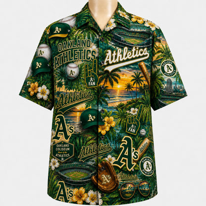 All Baseball Teams Tropical Sunset Paradise Pattern Vibe Summer Party Button-Up Unisex Hawaiian Shirt For Men and Women-Hawaiian Shirt-5TO9VIBE