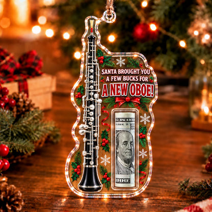 Oboe Christmas money holder ornament
