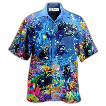 Hawaiian Shirt / Adults / S Diving Ocean Everything Will Kill You So Choose Something - Hawaiian Shirt 