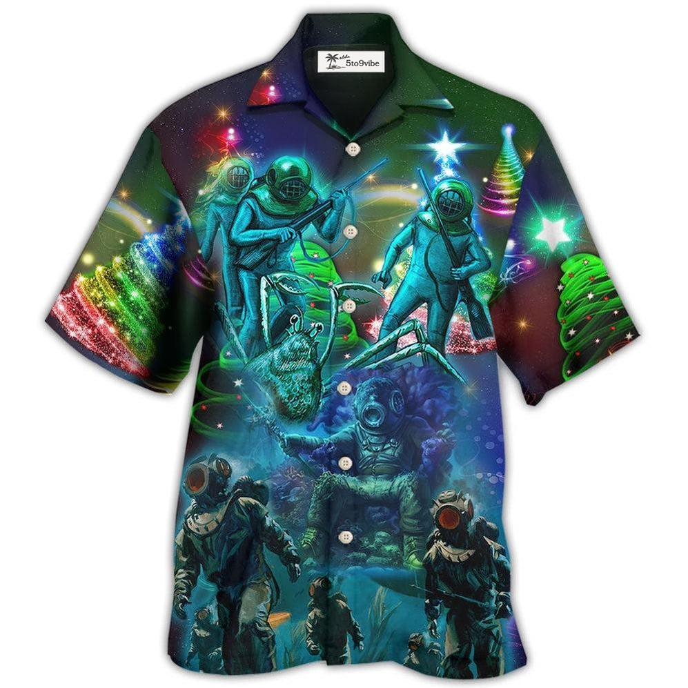 Hawaiian Shirt / Adults / S Diving Ocean Merry Christmas - Hawaiian Shirt 